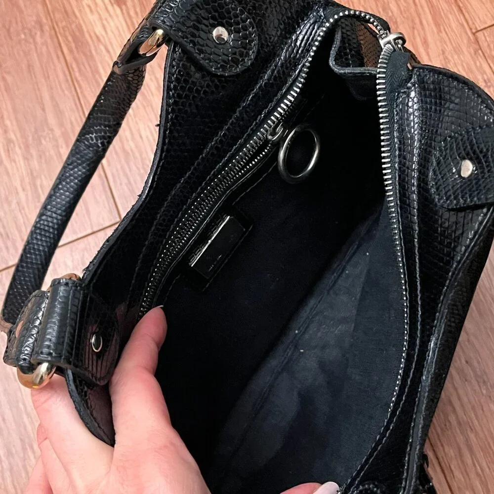 FENDI Limited Edition Embroided Black Devil Trapezio Evening Bag - Picture 12 of 13